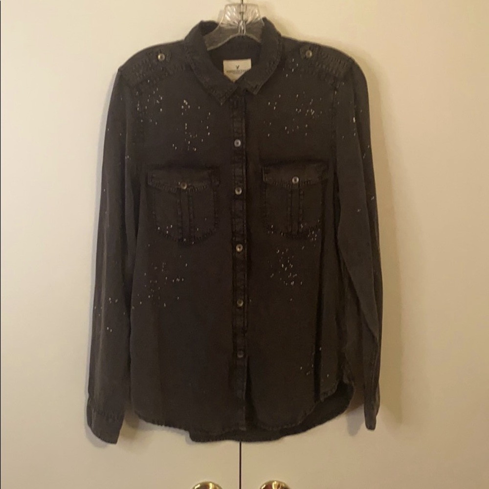 American Eagle Soft denim L.S gorge shirt!